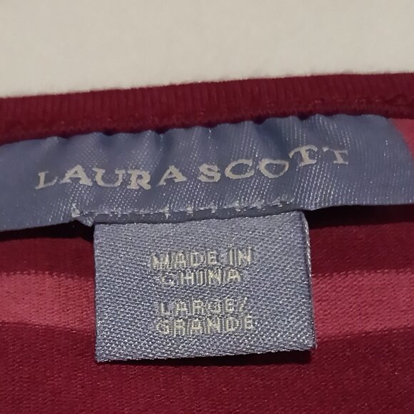 Laura Scott Flared 3/4 Sleeve Shirt L Never Worn - Picture 5 of 10